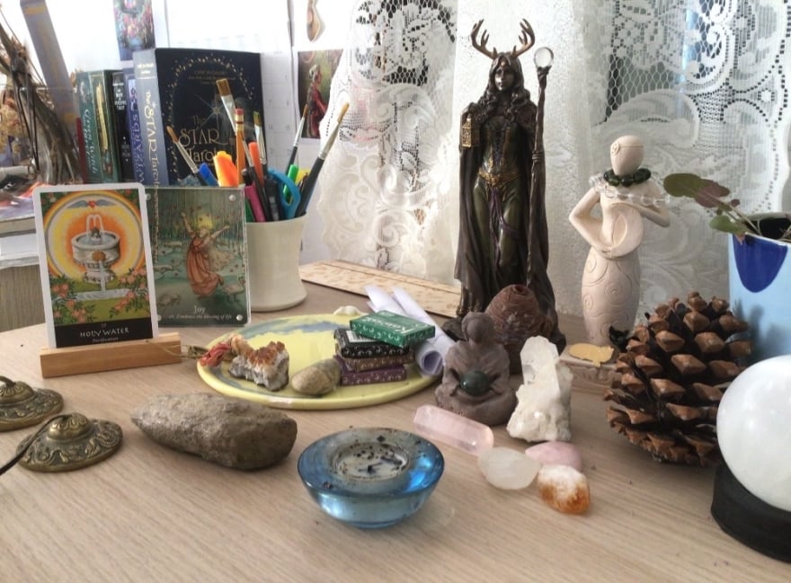 Current altar space - blog post by m-c