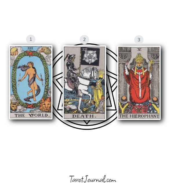 Three Major Arcana: three major life lessons - tarot reading by Tarot By Nature